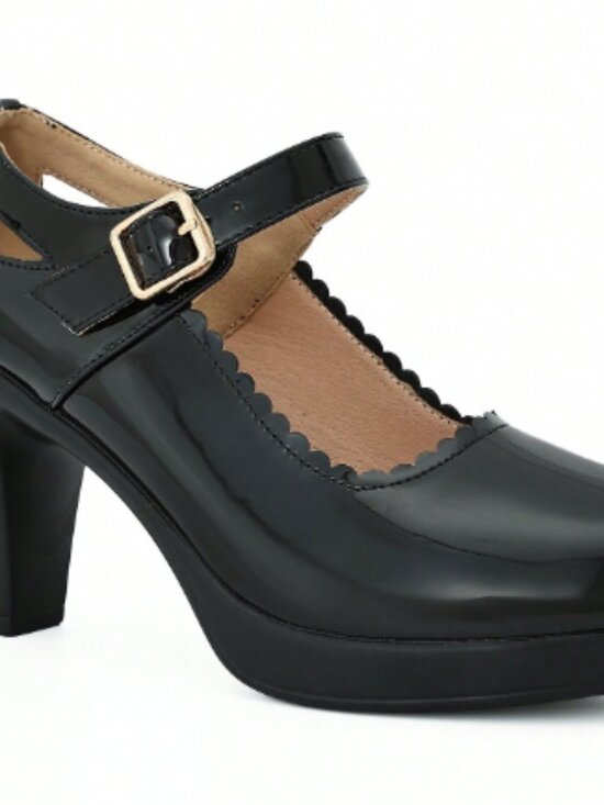 Demonia Shoes - High_MaryJanePatBlack-CYB- ( 41 )